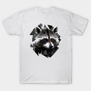 Raccoon Geometric Portrait T-Shirt